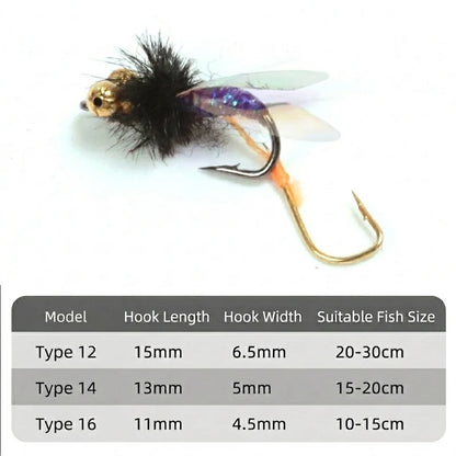 Rattlesnake Twin Hook Mosquito Dry Flies