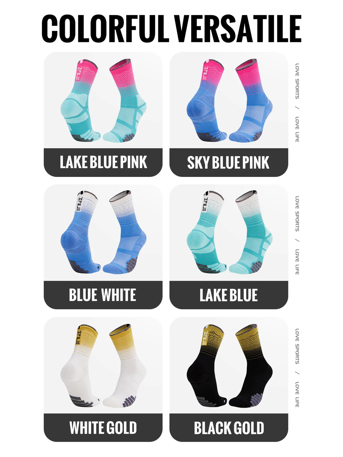 WRELS 1/2/3 Cushioned Sports Athletic Socks Breathable Running Socks Cushion Padded Moisture Wicking For Walking Hiking Running