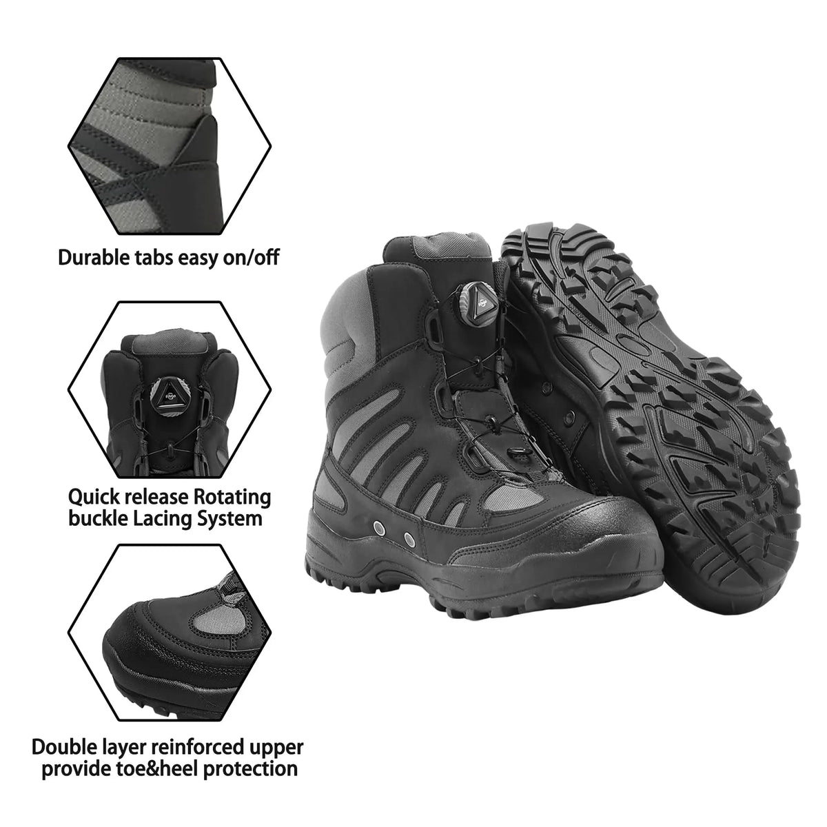 8 Fans Wading Boots with Rotating Buckle Lacing