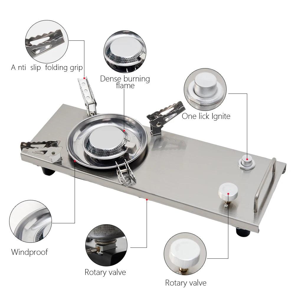 Pandatour Camping IGT 0.5UNT Gas Stove Outdoor One lick Ignite High Effi Ciency Camping Supplies Table Stove High Firepower