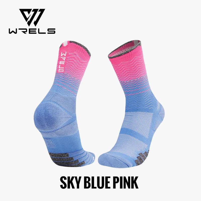 WRELS 1/2/3 Cushioned Sports Athletic Socks Breathable Running Socks Cushion Padded Moisture Wicking For Walking Hiking Running
