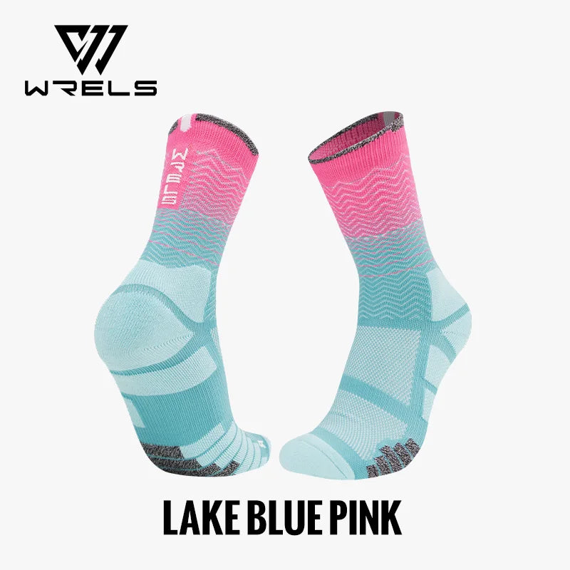 WRELS 1/2/3 Cushioned Sports Athletic Socks Breathable Running Socks Cushion Padded Moisture Wicking For Walking Hiking Running