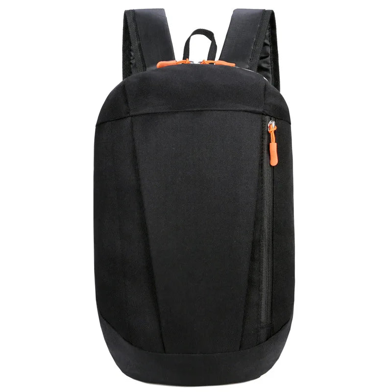 Black lightweight travel backpack front view
