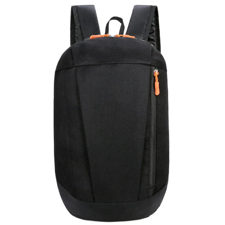 Black lightweight travel backpack front view