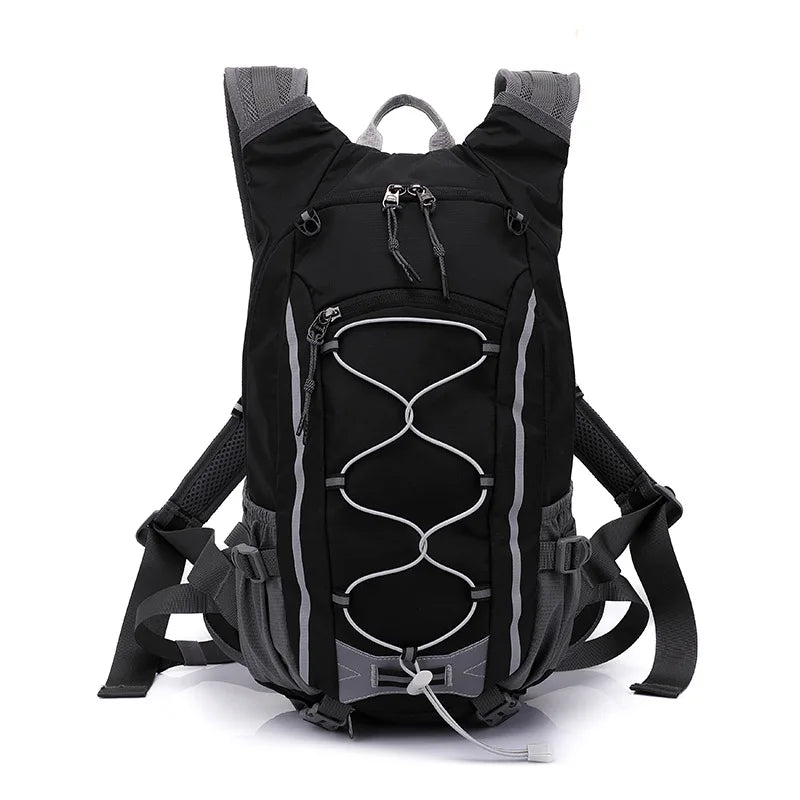 Black mountaineering backpack 20L for travel and trekking
