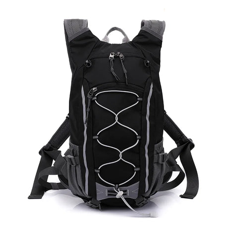 Black mountaineering backpack 20L for travel and trekking