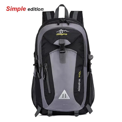 Black outdoor camping backpack