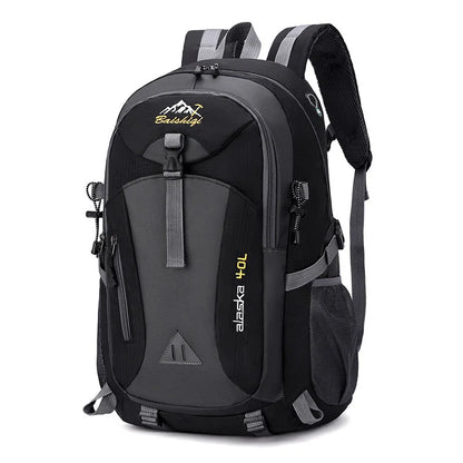 Black waterproof outdoor hiking backpack