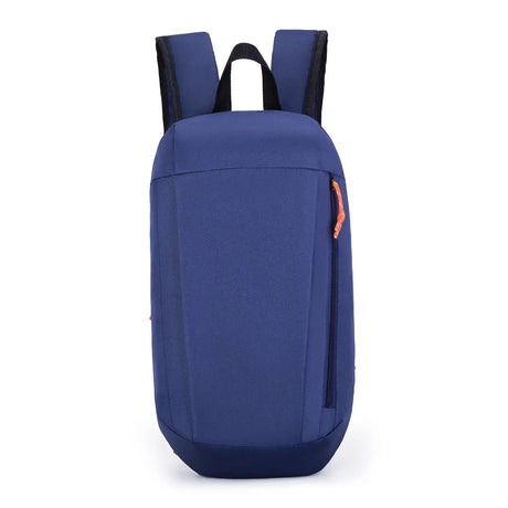 Blue lightweight mountaineering backpack front view