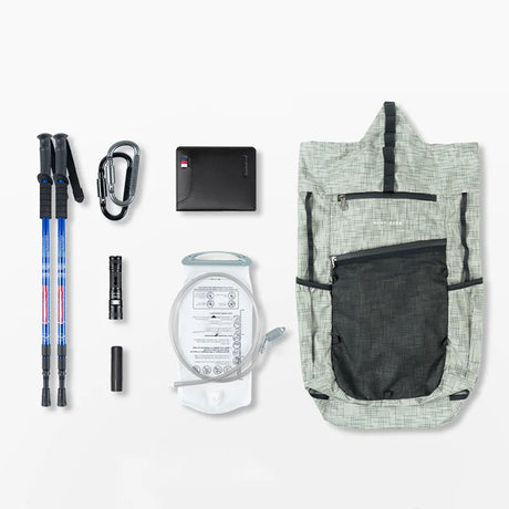 Compact foldable hiking backpack with storage bag