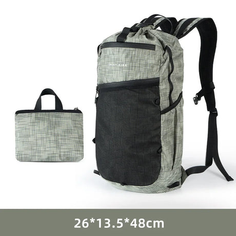 Compact foldable hiking backpack with storage bag