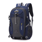 Deep blue waterproof mountaineering backpack
