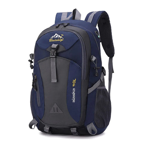 Deep blue waterproof mountaineering backpack