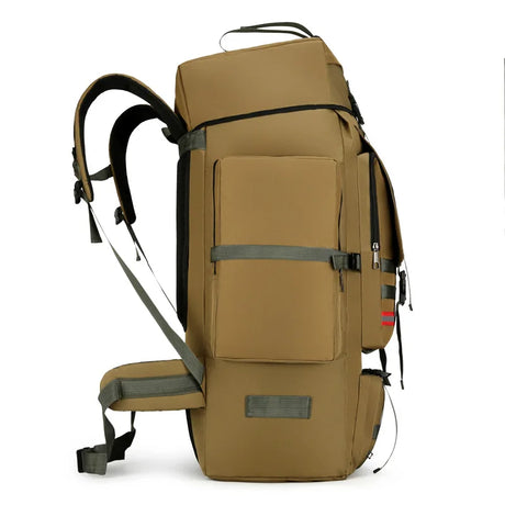 Durable camping hiking backpack with large compartments