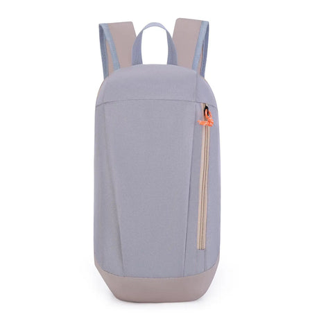 Gray lightweight hiking backpack front view