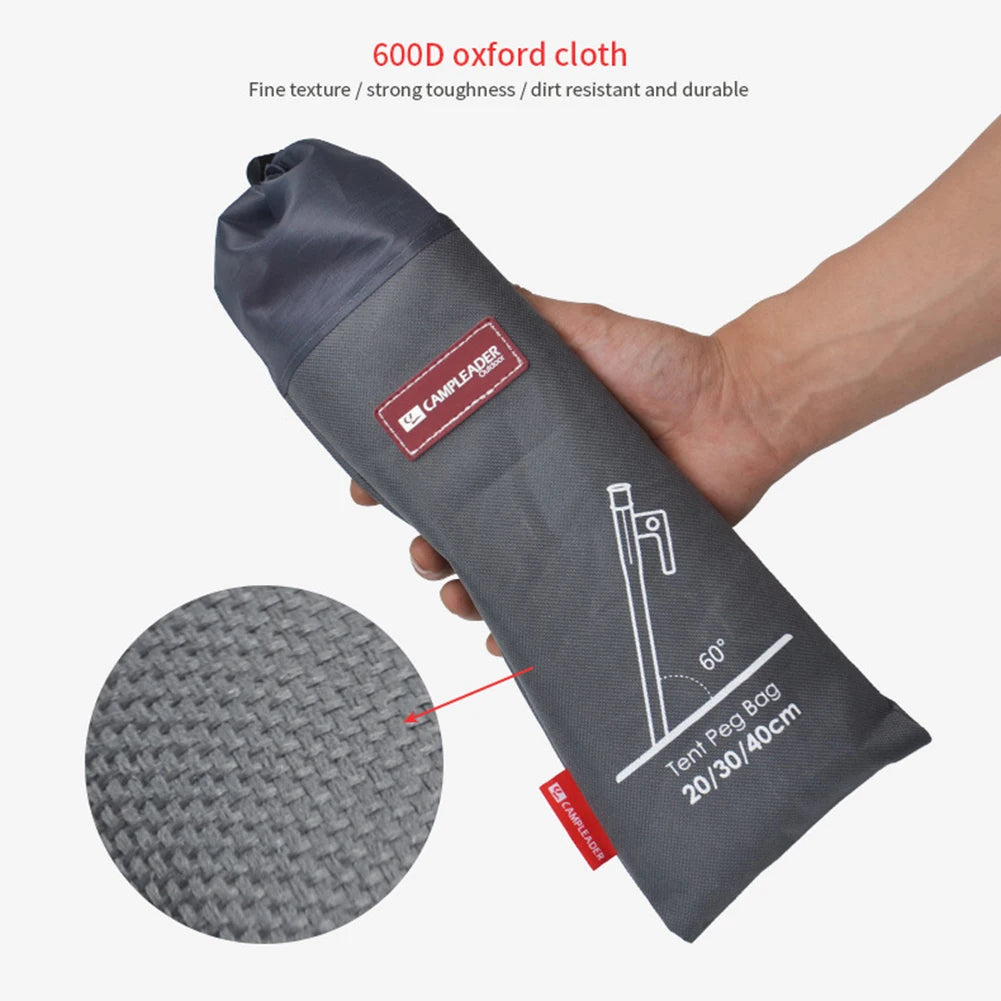 Outdoor Camping Equipment Stake Storage Bags Tent Accessories Hammer Wind Rope Tent Pegs Nails Storage Bag