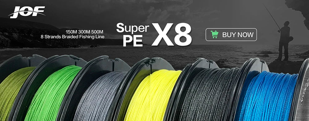 JOF 8 Strand and 4 Strand PE Braided Fishing Line