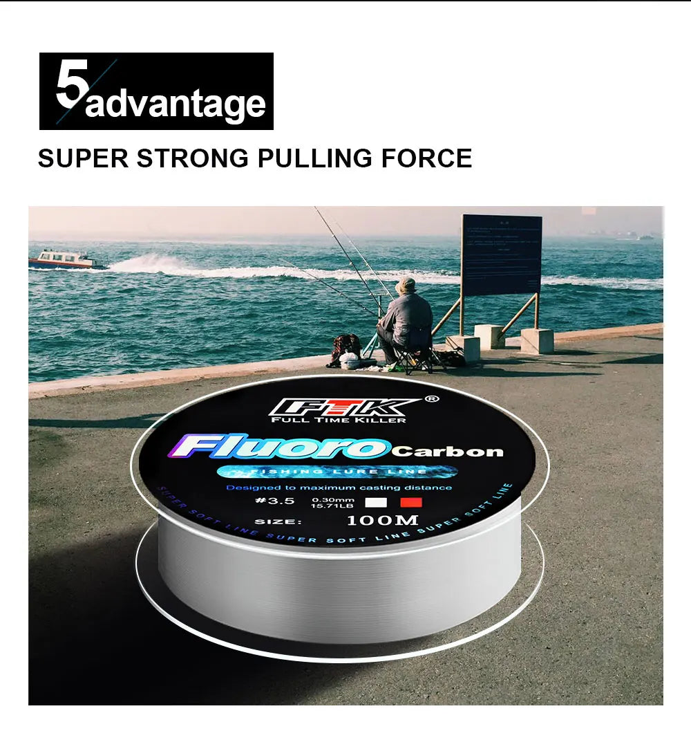 FTK Fluorocarbon Leader Line 100m