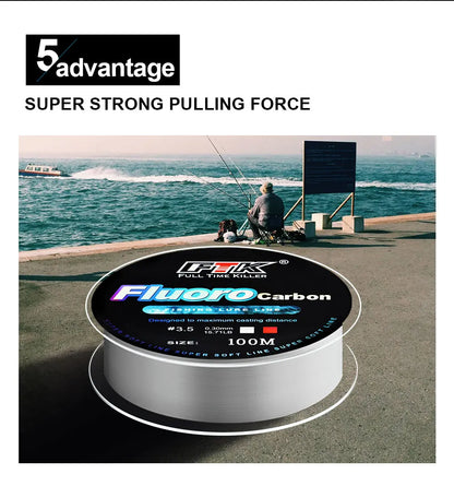 FTK Fluorocarbon Leader Line 100m