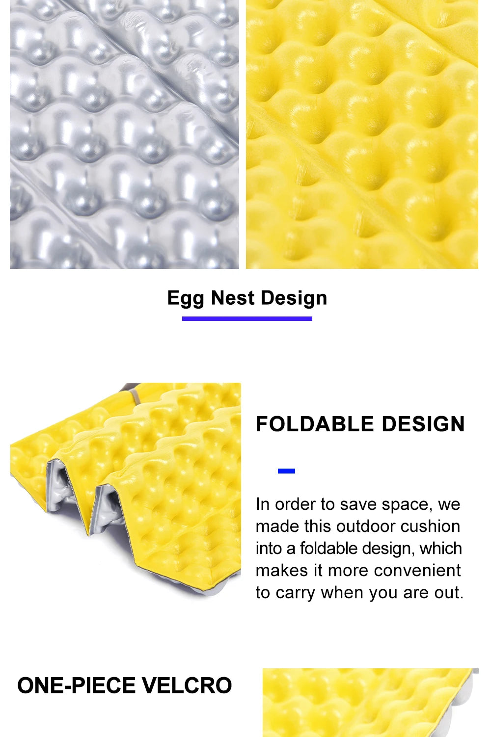 Widesea Outdoor Foldable Mat Seat Ultralight Camping Picnic Pad Waterproof XPE Foam Sitting Cushion Chair Hiking Tourist