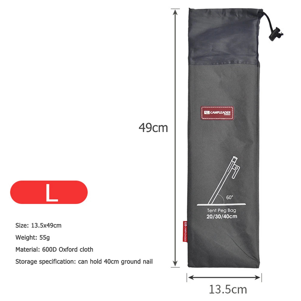 Outdoor Camping Equipment Stake Storage Bags Tent Accessories Hammer Wind Rope Tent Pegs Nails Storage Bag