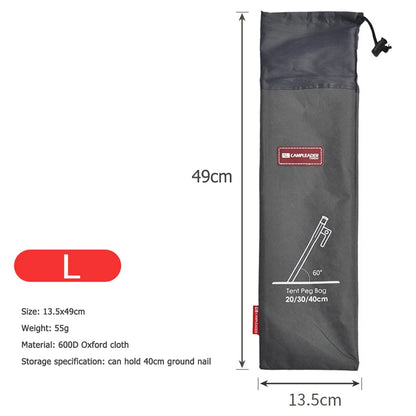 Outdoor Camping Equipment Stake Storage Bags Tent Accessories Hammer Wind Rope Tent Pegs Nails Storage Bag