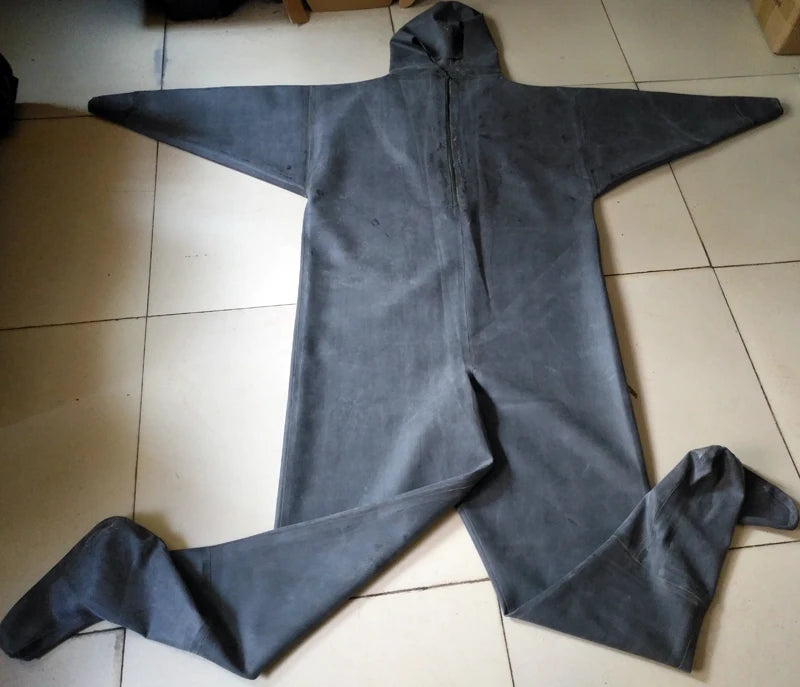 1mm Rubber Zip Wader Suit with Socks
