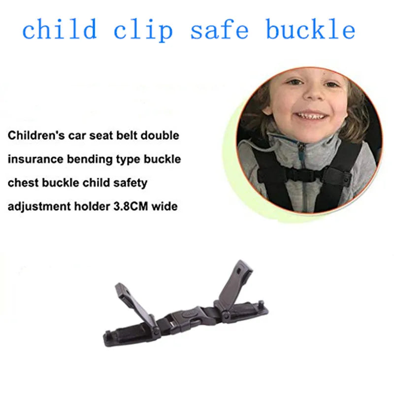 Car Seat Chest Harness Clip, Child Safety Seat Belt Buckle Clasp Strap Belt for Kids, Portable Toddler Adjustable Lock Tite Guar