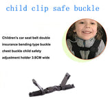 Car Seat Chest Harness Clip, Child Safety Seat Belt Buckle Clasp Strap Belt for Kids, Portable Toddler Adjustable Lock Tite Guar