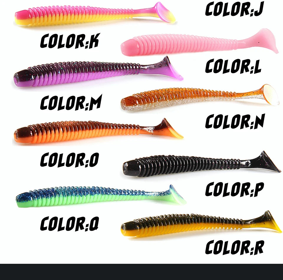 Supercontinent Swing Impact Ring Shad Fishing Lure 6pcs/10pcs/20pcs Artificial Pesca Leurre Souple Fishing Lures
