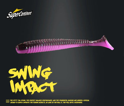 Supercontinent Swing Impact Ring Shad Fishing Lure 6pcs/10pcs/20pcs Artificial Pesca Leurre Souple Fishing Lures