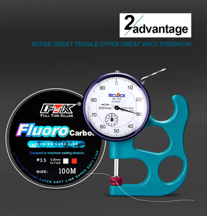 FTK Fluorocarbon Leader Line 100m