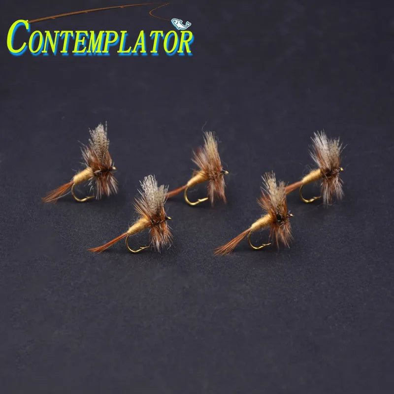 CONTEMPLATOR March Brown Mayfly Dry Fly #12 (5 Pack)