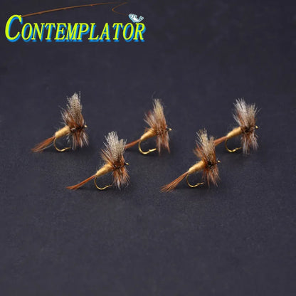 CONTEMPLATOR March Brown Mayfly Dry Fly #12 (5 Pack)
