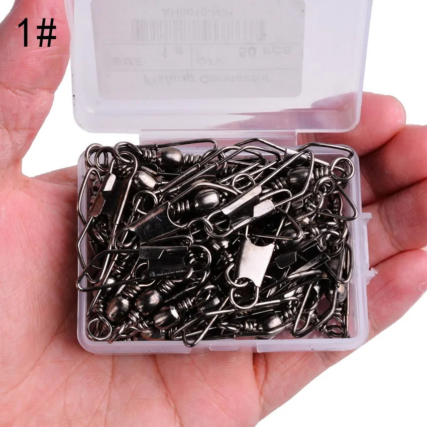 Brass Barrel Swivels with Interlock Snaps (50 Pack)