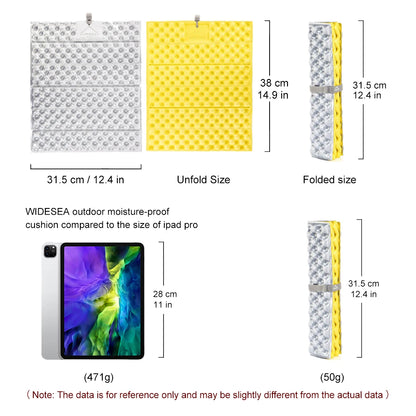 Widesea Outdoor Foldable Mat Seat Ultralight Camping Picnic Pad Waterproof XPE Foam Sitting Cushion Chair Hiking Tourist