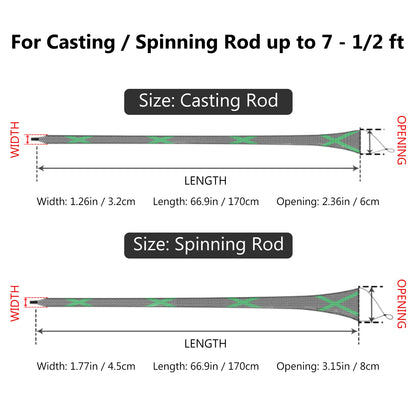 Bassdash Protective Fishing Rod Sleeves