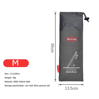 Outdoor Camping Equipment Stake Storage Bags Tent Accessories Hammer Wind Rope Tent Pegs Nails Storage Bag