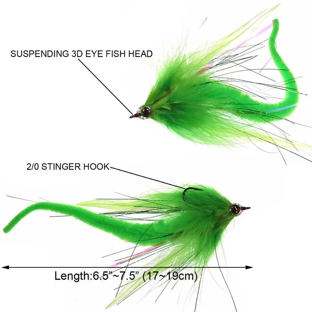 Bimoo Dragon Tail Pike and Muskie Streamers