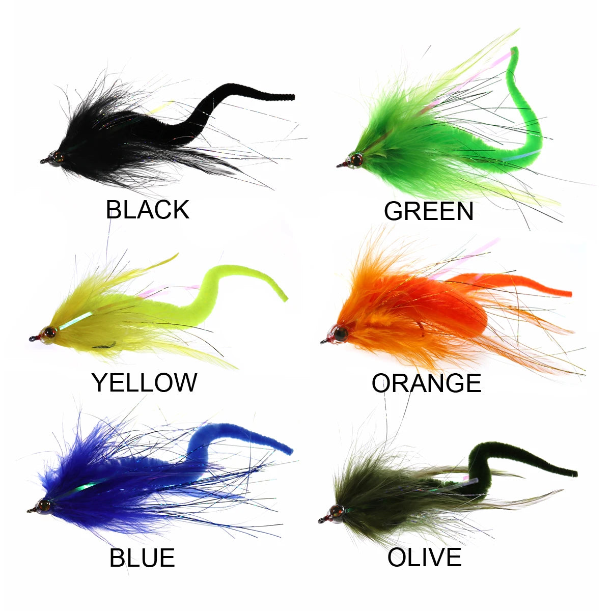 Bimoo Dragon Tail Pike and Muskie Streamers