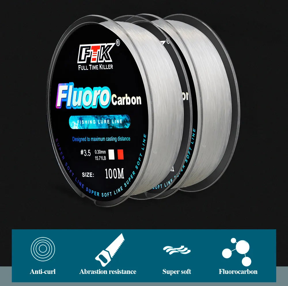 FTK Fluorocarbon Leader Line 100m
