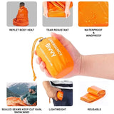 Compact Bivy Sack Emergency Survival Sleeping Bag Portable Waterproof Reusable Thermal Sleeping Bags Mylar Survival Blanket