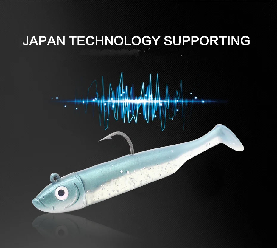 Inshore Paddle Tail Soft Lure and Jig Head Kit