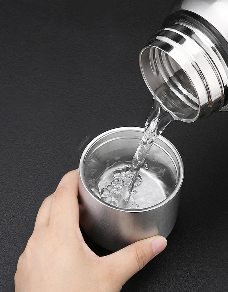 500/1000/1500ml Stainless Steel Thermos Large Capacity Vacuum Flask Portable Insulated Tumbler with Rope Thermo Bottle