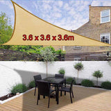 Sun Shelters Portable Triangle Sun Shape Sail UV Protection Outdoor Sunscreen Awning Canopy Beach Waterproof Tent Tarp Gray