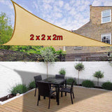 Sun Shelters Portable Triangle Sun Shape Sail UV Protection Outdoor Sunscreen Awning Canopy Beach Waterproof Tent Tarp Gray