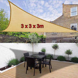 Sun Shelters Portable Triangle Sun Shape Sail UV Protection Outdoor Sunscreen Awning Canopy Beach Waterproof Tent Tarp Gray