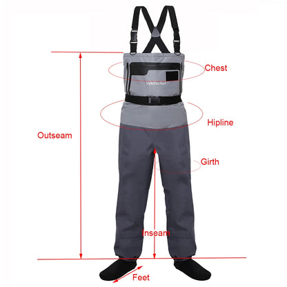5-Layer Breathable Stockingfoot Fishing Chest Waders