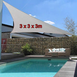 Sun Shelters Portable Triangle Sun Shape Sail UV Protection Outdoor Sunscreen Awning Canopy Beach Waterproof Tent Tarp Gray