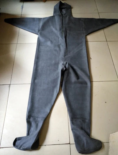 1mm Rubber Zip Wader Suit with Socks